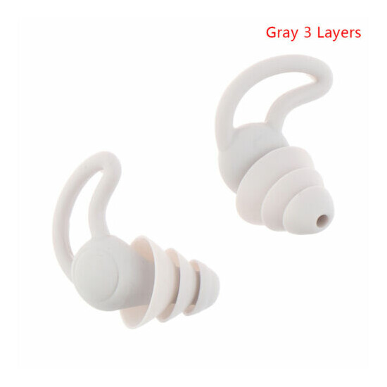 Silicone Ear Plugs Anti Noise Reduction Hearing Protection Earplugs Insulat l-dm image {14}