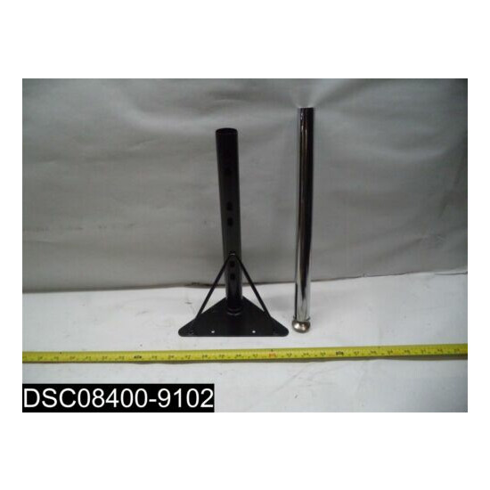 SCRATCHED: QTY=4: RW-WSSSILRB1525- Adjustable Table Legs Black/Chrome 15" - 23" image {1}