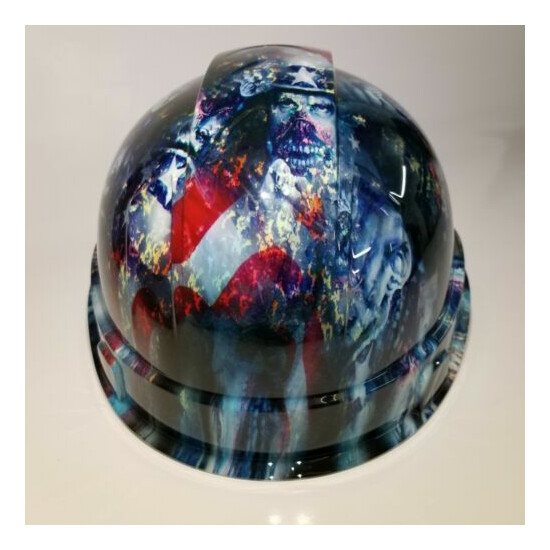 VENTED CAP STYLE Hard Hat custom hydro dipped EVIL UNCLE SAM AMERICAN EDITION  image {4}