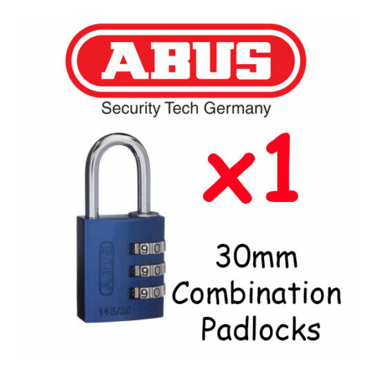  ABUS Combination Padlocks - Resettable 30mm x1 High quality - BLUE image {1}