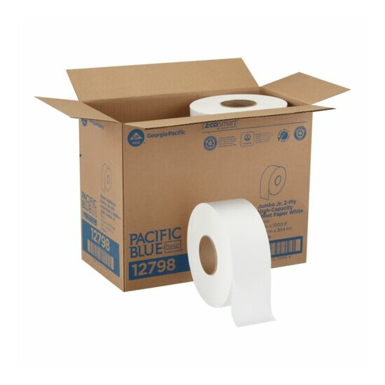 Georgia Pacific Envision 2-Ply Toilet Tissue Paper Rolls Jumbo White 8 Ct 12798 image {1}