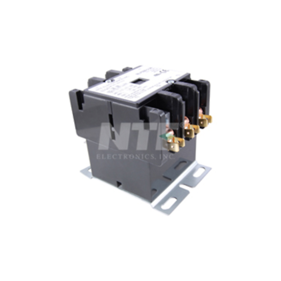 NTE Electronics RLY550-3-120 CONTACTOR 3 POLE 50FLA 120V LUGS W/DUAL .250" QC  image {1}