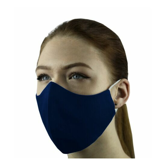 3 Face Masks Set In 3 sizes Triple Layers 100% Cotton Washable Reusable W/Pocket image {7}