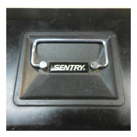 Vintage Sentry Safe Cash Box Locking Cash Box With Money Tray - Black  image {3}