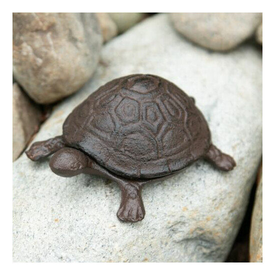 Cast Iron Turtle Key Keeper Hider Statue Patio Yard Lawn Outdoor Garden Decor image {4}