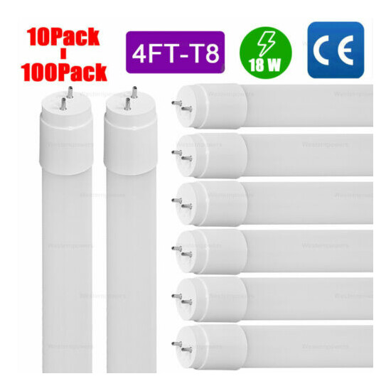 10-100 Pack 18W 48 inch 4ft LED Fluorescent Tube Light Bulb G13 T8 lamp fixture Thumb {1}