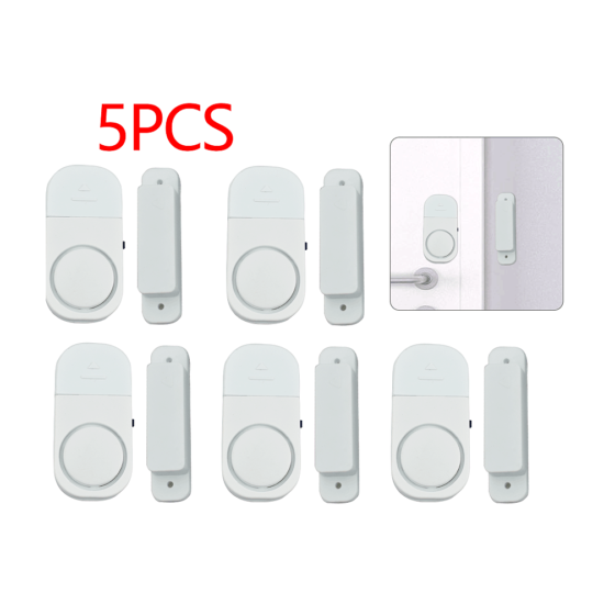5X Home Door Window Burglar Security Alarm System Wireless Safe Magnetic Sensor image {1}