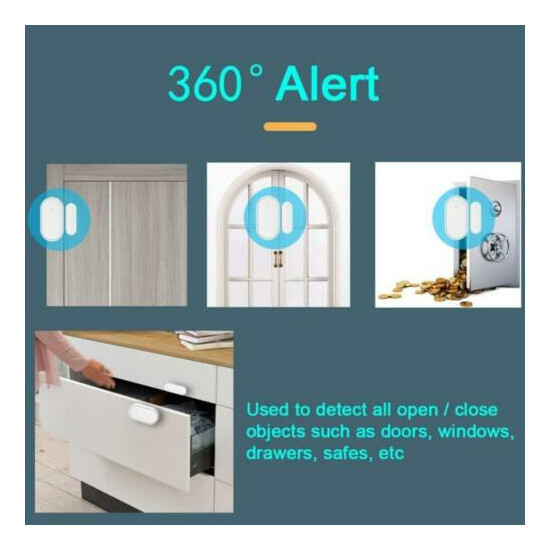 1-6Pack Mini Tuya Zigbee Smart Door Window Sensor Detector Home Burglar Security image {3}