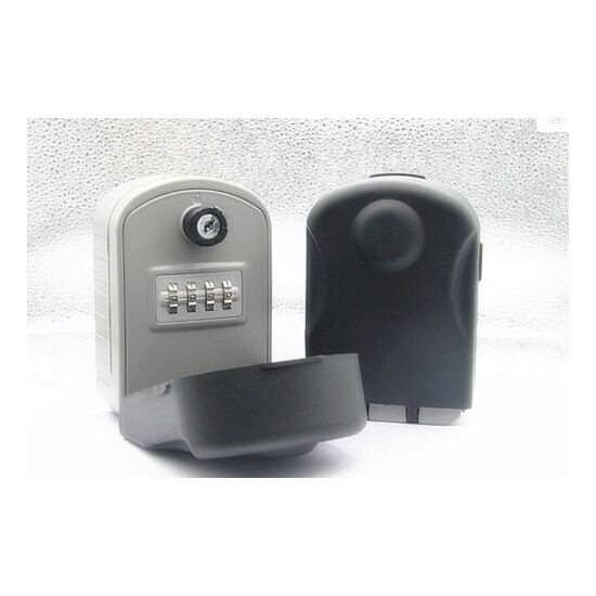 Wall-Mounted Waterproof and Rainproof Outdoor Key Lock Storage Safe Box 4 Digits image {4}