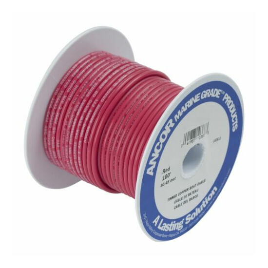 Ancor Marine Grade Primary Wire and Battery Cable (Red, 100 Feet, 12 AWG) image {1}