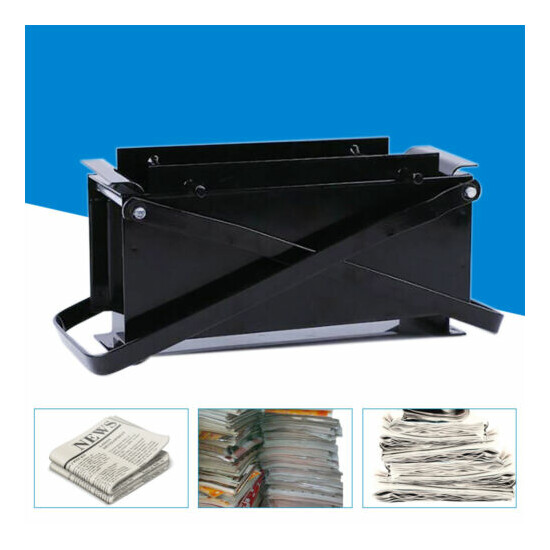 1Pcs High Quality Household Waste Paper Machine Iron Brick Briquette Maker Black image {1}