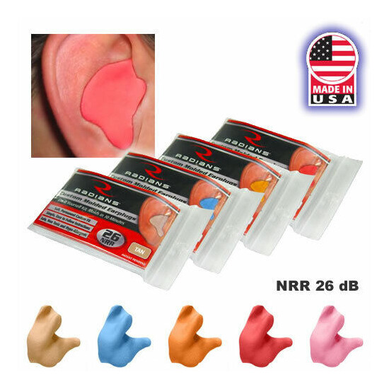 Radians CEP001 Custom Molded Easy Fit Ear Plugs 10 Minute *Free US Shipping image {1}