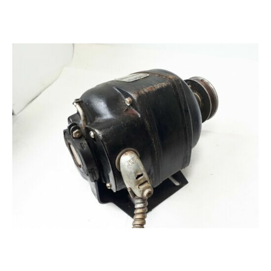 Leland Fan Motor 1/4 HP 1725RPM with base and pully image {4}