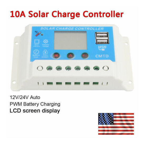 10/20A Amp Solar Controller Solar Panel Battery Regulator Charge Controller PT image {1}
