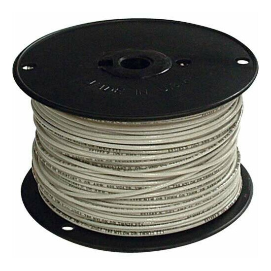 Southwire 500 Ft. 14 AWG Stranded White THHN Electrical Wire 22956758 Southwire image {1}
