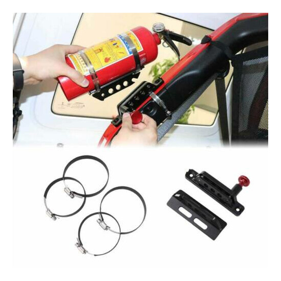 Adjustable Car Roll Bar Fire Extinguisher Holder For Jeep Wrangler TJ YJ JK CJ image {2}