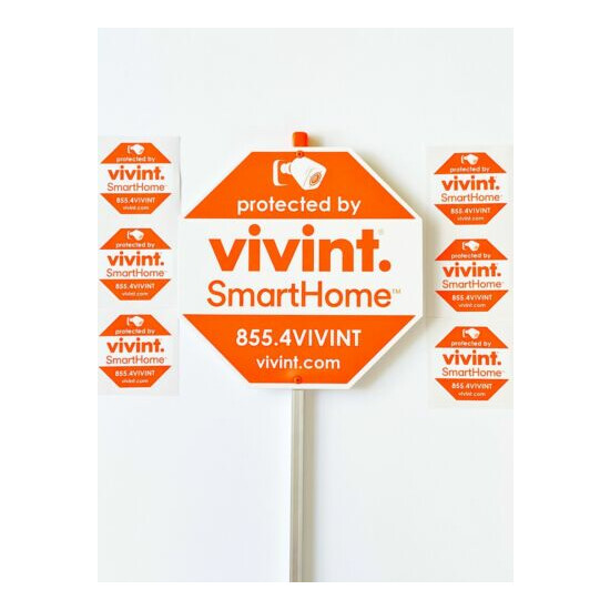 VIVINT. Security Yard Sign With 6 Sticker For Window And doors image {1}