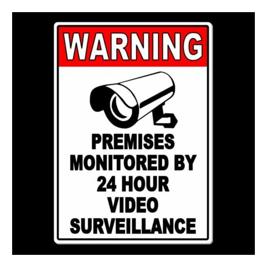 Property Protected By Video Surveillance Security Camera Metal Sign 5" x 7" image {1}