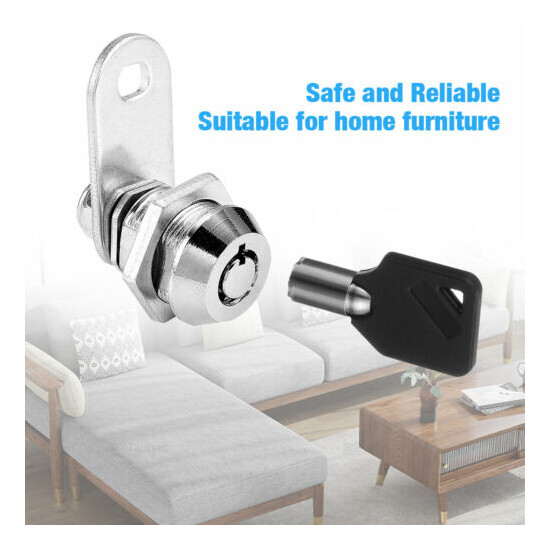 5/8" Keyed Alike Tubular Cam Lock For RV Drawer Cabinet Toolbox Camper USA Thumb {3}