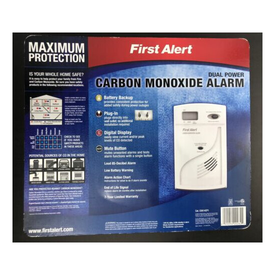 First Alert 614614 Dual Power Carbon Monoxide Alarm NEW SEALED (Read)!!! image {3}