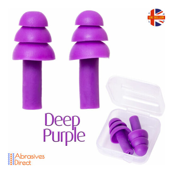 Ear Plugs with Carry Box Soft Silicone Reusable Anti Noise For Sleep  Thumb {10}