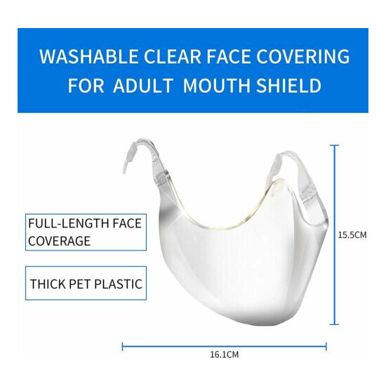 Anti-Fog Clear Face Shield, Plastic Clear Face Shield, Durable, Reusable  image {6}