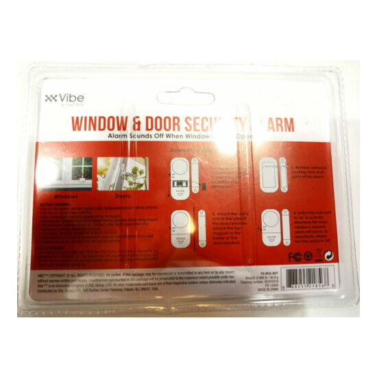 New Vibe e-ssentials Window & Door Security Alarm Simple Install 2-pack image {4}