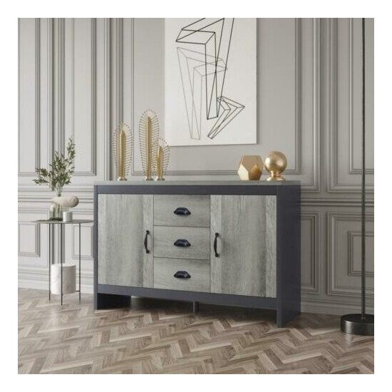 Side Cabinet with Drawers Double Doors for Dining Room Kitchen Sideboards/Buffet image {1}