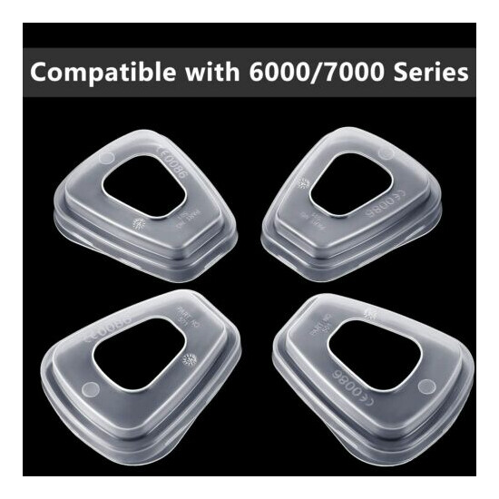 4 Pcs 501 Filter Retainer Cover for 6200 6800 7502 Respirator Facepiece Gas Mask image {1}