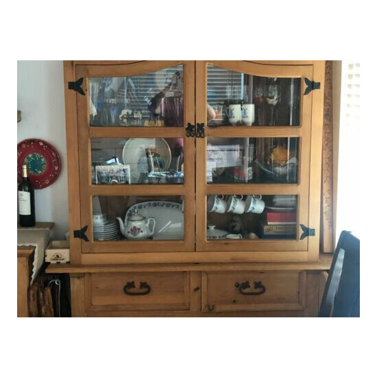 China cabinet with hutch and sideboard, Spainish custom furniture image {3}