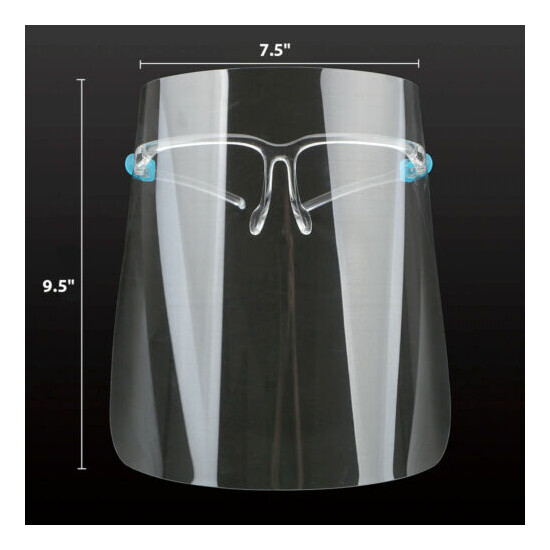 5PC Clear Full Face Safety Shield Protection Visor With Plastic Film And Glasses image {3}