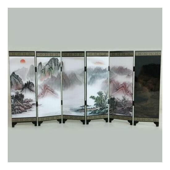 Screen-Divider Crafts Gift Oriental Commemorative Home Office Study Partition image {1}