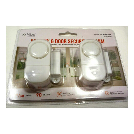 New Vibe e-ssentials Window & Door Security Alarm Simple Install 2-pack image {3}
