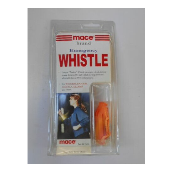 MACE EMERGENCY WHISTLE, LEGAL ANYWHERE, ANY AGE, ANY PLACE, EASY TO USE image {1}