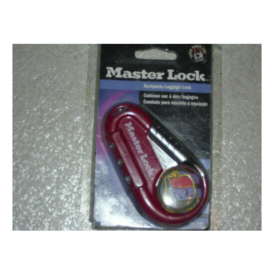 Master Lock Combination Padlock ~ Luggage & Backpack Lock red image {1}