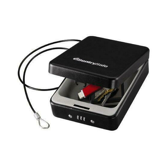SentrySafe P005C Portable Safe, 0.05 Cubic Feet, Black image {4}