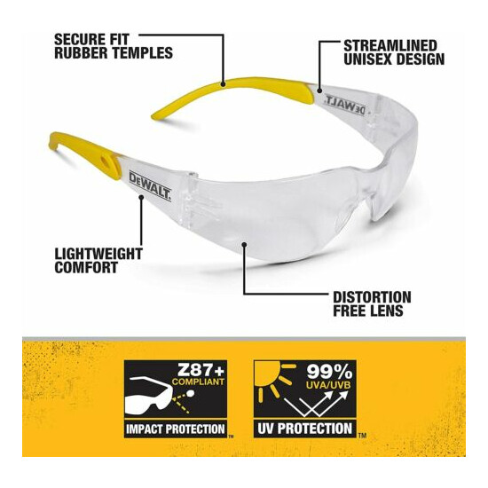 DEWALT 5 Pack Smoke Protective Safety Glasses image {2}
