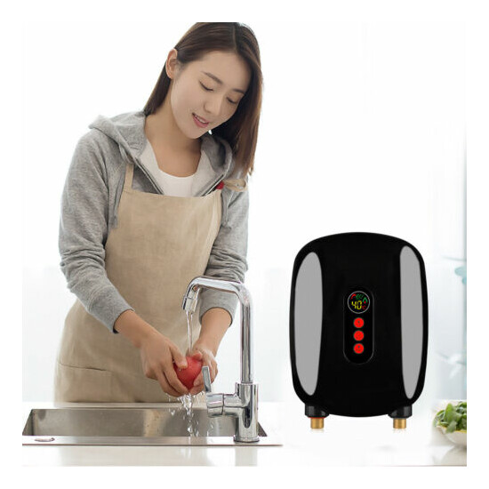 6500W Electric Instant Tankless Water Heater Kitchen Shower Hot Water 220V USA image {1}