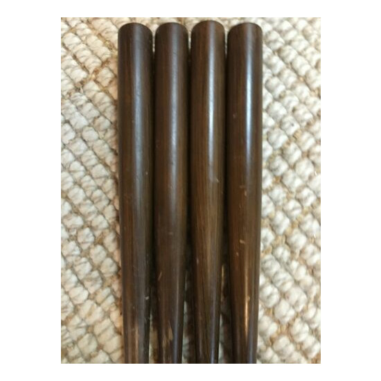 Vintage Mid Century Candlepin 50s Wooden Table Legs w/Mounting hardware MCM VERT image {3}