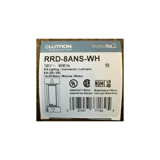 Lutron RRD-8ANS-WH Radio Ra2 RadioRA RA Switch - NEW IN BOX image {1}