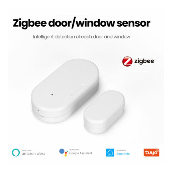 1-4X Tuya Zigbee 3.0 Smart Door Window Sensor Contact Detectors Home Security  image {1}