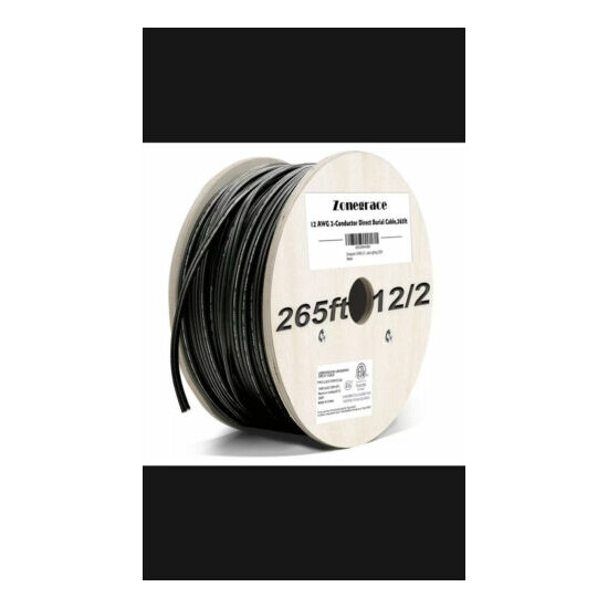 12AWG 2Conductor 12/2 Direct Burial Wire Fr Low Voltage Landscape Lighting 265ft image {1}