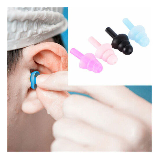 4PCS For Study Sleep Silicone Ear Plugs Anti Noise Snores Earplugs Comfortab ~bp image {1}