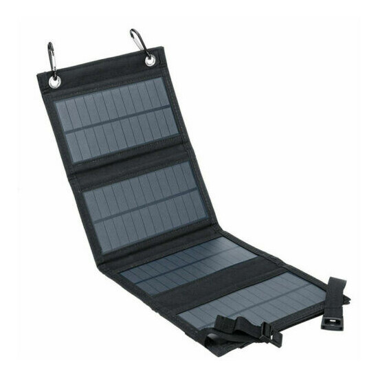 Foldable 100W Solar Panel Kit Power Bank Outdoor Camping Hiking Phone Charger US image {6}