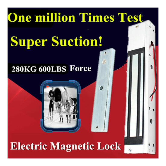 280KG Electric Magnetic Lock Access Security Control Door Lock Aluminum Alloy image {1}