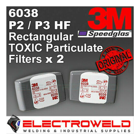 2x 3M 6038 P2 P3 HF OV AG Filter Cartridge Respirator Acid Gas Chemicals Welding image {2}