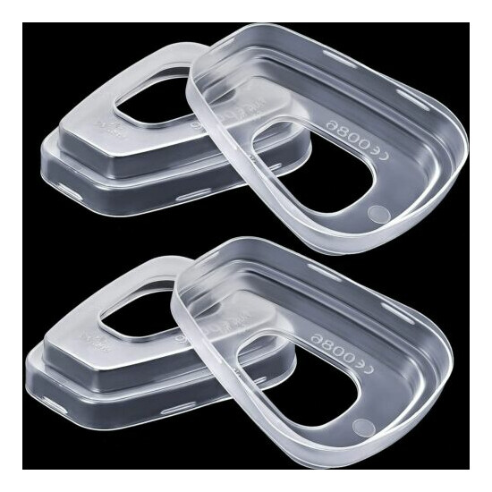 4 Pcs 501 Filter Retainer Cover for 6200 6800 7502 Respirator Facepiece Gas Mask image {2}