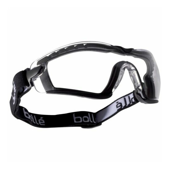 Bolle Cobra Safety Goggles Black Frame and Clear Platinum Anti-Fog Lens 40091 image {1}