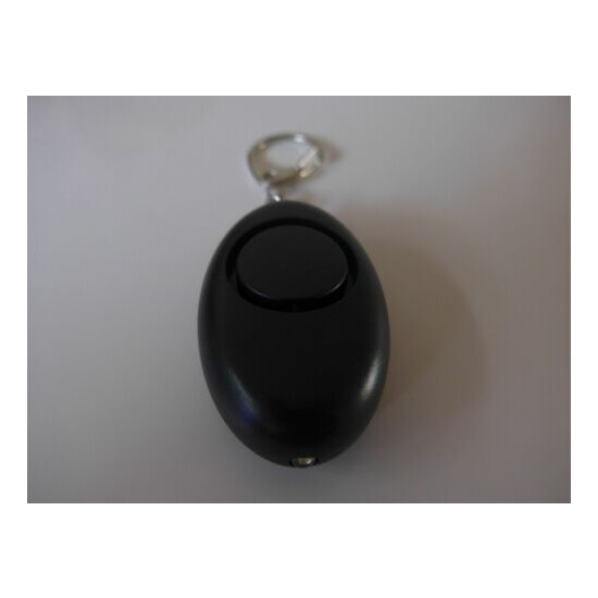 1x Portable mini panic button personal torch alarm-loud 125 DB siren {Black} image {1}