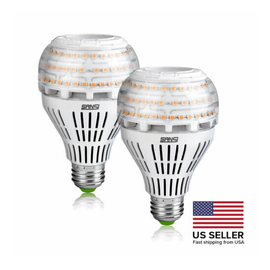SANSI 250W Equivalent LED Light Bulb 27W 3000K E26 Home Lamp A21 Energy Saving Thumb {1}